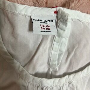 Polarn O. Pyret White Blouse Lightweight Cotton Elegance